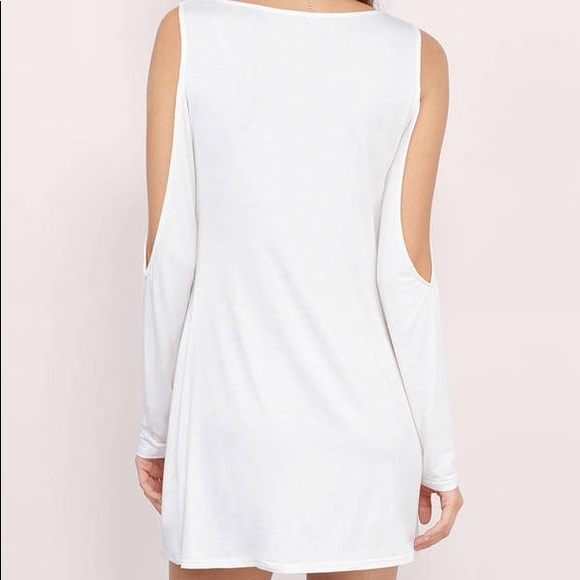 White mini dress with cut out sleeves - Picture 4 of 4